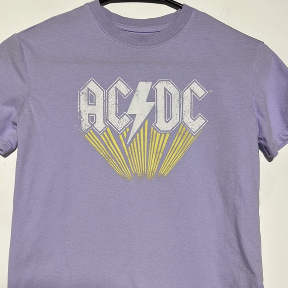 ACDC Purple Graphic Tee Shirt Size S (6/6X) - Picture 2 of 5